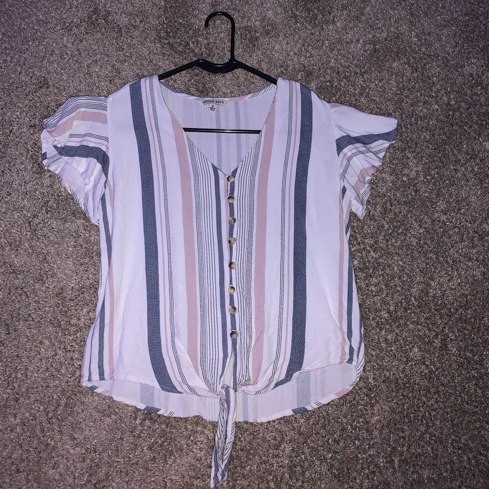 Striped button up shirt